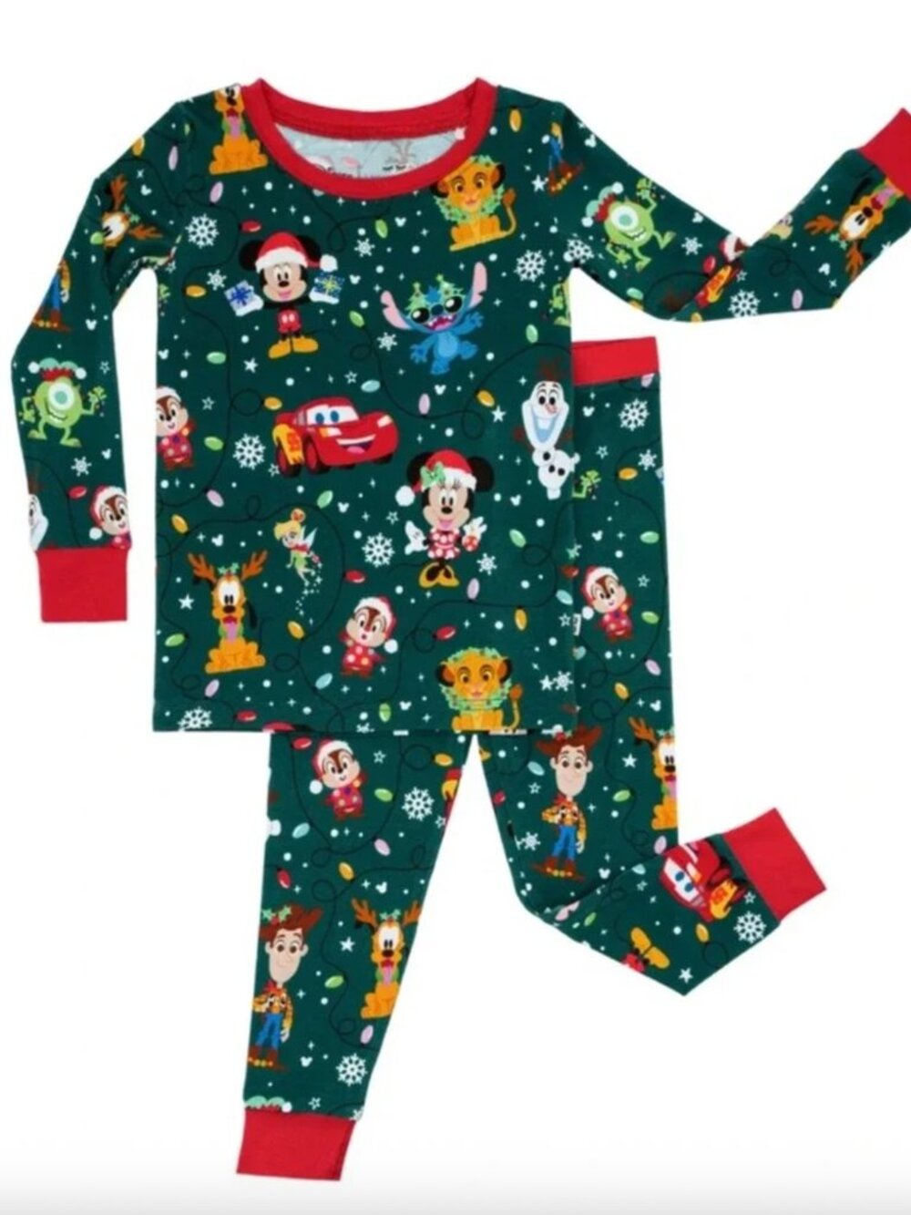 Little Sleepies Disney Christmas Party Parade Two Piece Pajama Set 2T